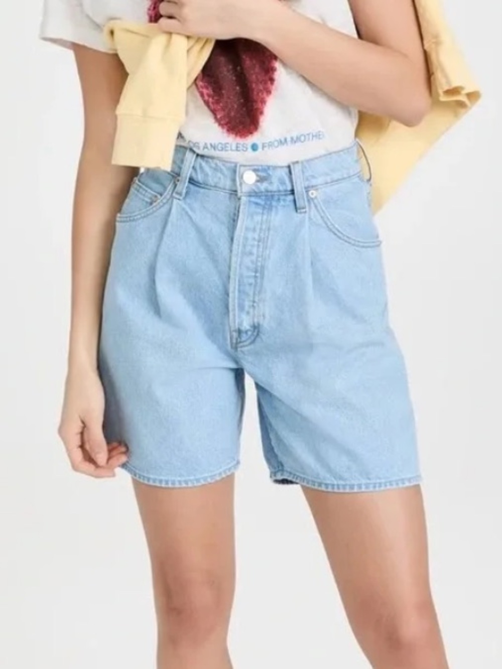 MOTHER SNACKS! The Pleated Fun Dip Shorts In Just A Nibble Size 26